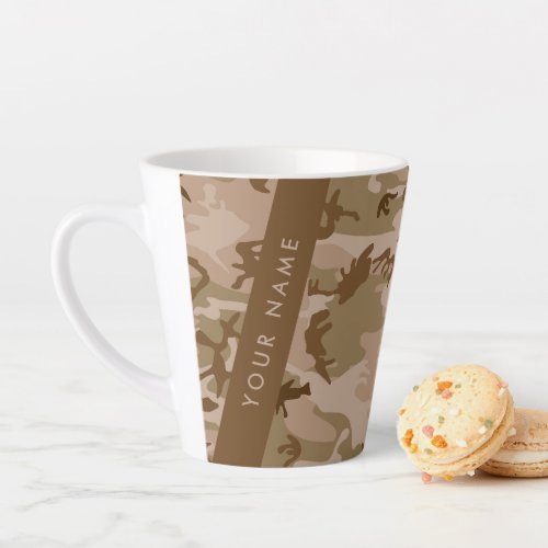 Desert Camouflage Pattern Your name Personalize Latte Mug