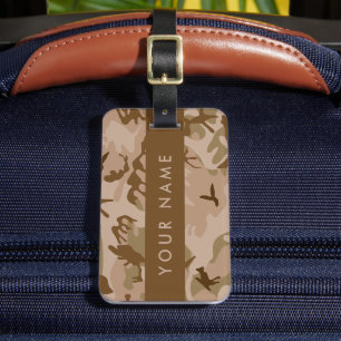 Desert Camouflage Pattern, Your name, Personalize Luggage Tag