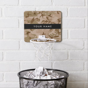 Desert Camouflage Pattern, Your name, Personalize Mini Basketball Hoop