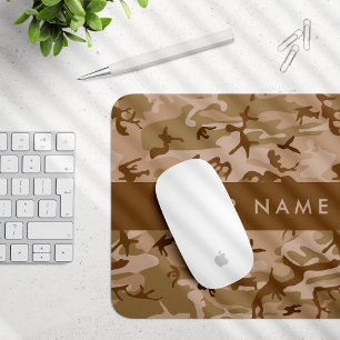 Desert Camouflage Pattern, Your name, Personalize Mouse Pad