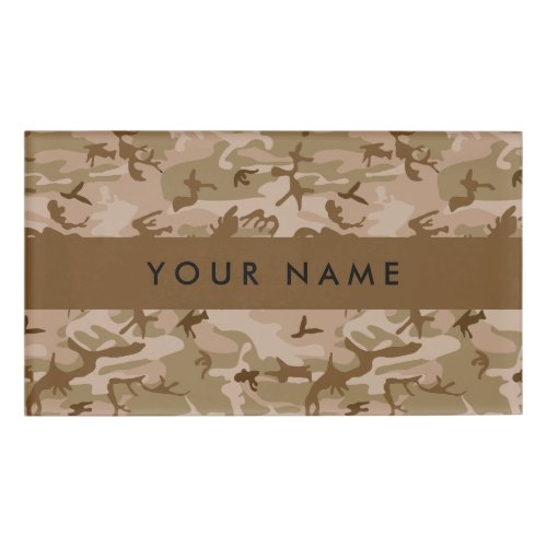 Desert Camouflage Pattern Your name Personalize Name Tag