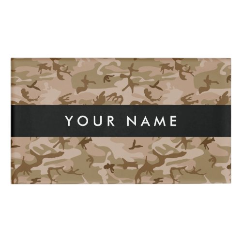 Desert Camouflage Pattern Your name Personalize Name Tag