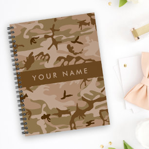 Desert Camouflage Pattern, Your name, Personalize Notebook