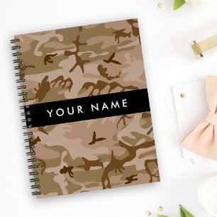 Desert Camouflage Pattern, Your name, Personalize Notebook
