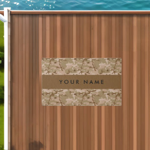 Desert Camouflage Pattern, Your name, Personalize Outdoor Rug