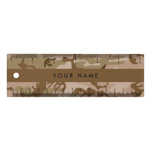 Desert Camouflage Pattern Your name Personalize Ruler