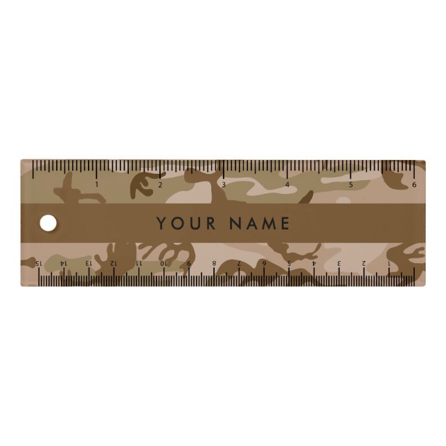 Desert Camouflage Pattern, Your name, Personalize Ruler (Front)