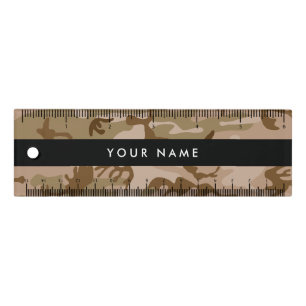 Desert Camouflage Pattern, Your name, Personalize Ruler