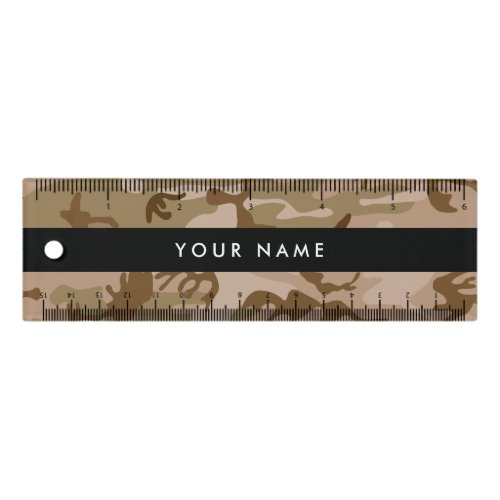 Desert Camouflage Pattern Your name Personalize Ruler