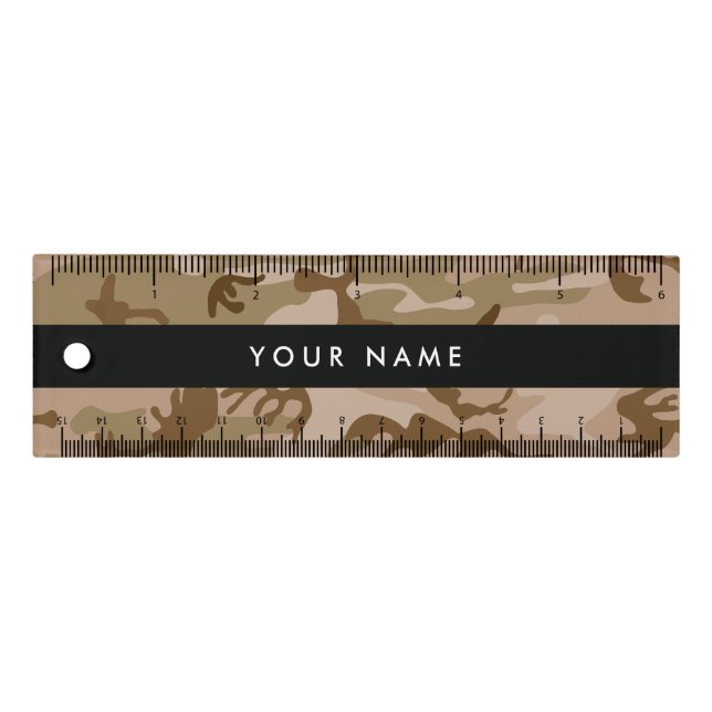 Desert Camouflage Pattern, Your name, Personalize Ruler (Front)