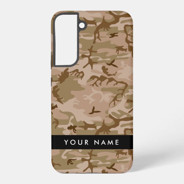 Desert Camouflage Pattern, Your name, Personalize Samsung Galaxy Case (Back)