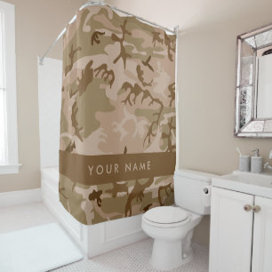 Desert Camouflage Pattern, Your name, Personalize Shower Curtain