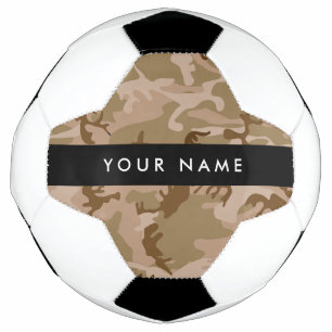 Desert Camouflage Pattern, Your name, Personalize Soccer Ball