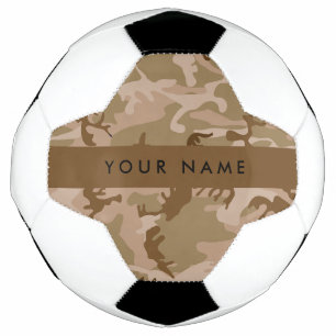 Desert Camouflage Pattern, Your name, Personalize Soccer Ball