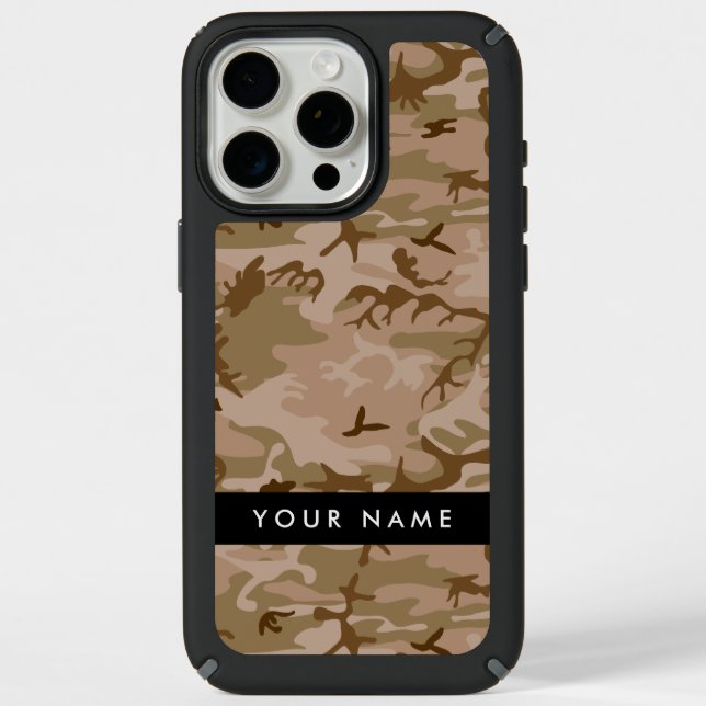Desert Camouflage Pattern, Your name, Personalize Speck iPhone Case (Front)