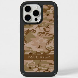 Desert Camouflage Pattern, Your name, Personalize iPhone 15 Pro Max Case