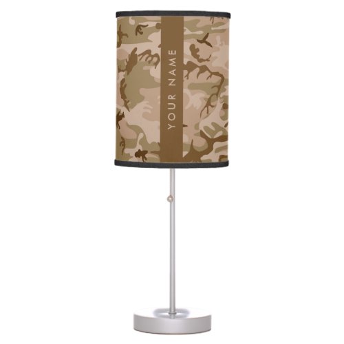 Desert Camouflage Pattern Your name Personalize Table Lamp