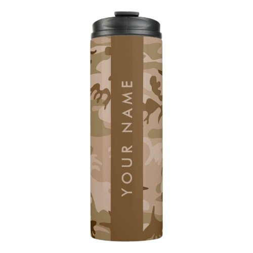 Desert Camouflage Pattern Your name Personalize Thermal Tumbler