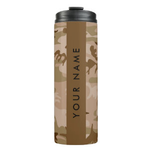 Desert Camouflage Pattern, Your name, Personalize Thermal Tumbler