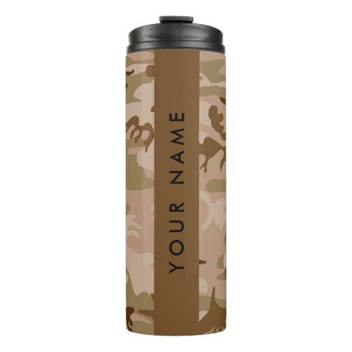 Desert Camouflage Pattern Your name Personalize Thermal Tumbler