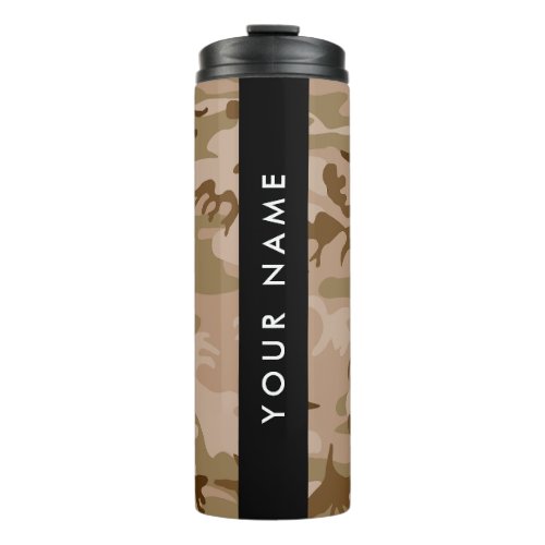 Desert Camouflage Pattern Your name Personalize Thermal Tumbler