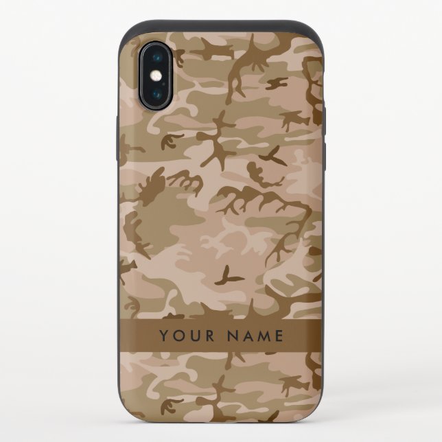 Desert Camouflage Pattern, Your name, Personalize Uncommon iPhone Case (Back)