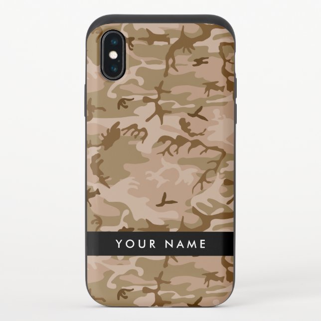 Desert Camouflage Pattern, Your name, Personalize Uncommon iPhone Case (Back)