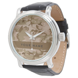 Desert Camouflage Pattern, Your name, Personalize Watch