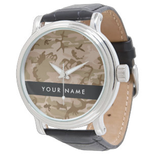 Desert Camouflage Pattern, Your name, Personalize Watch