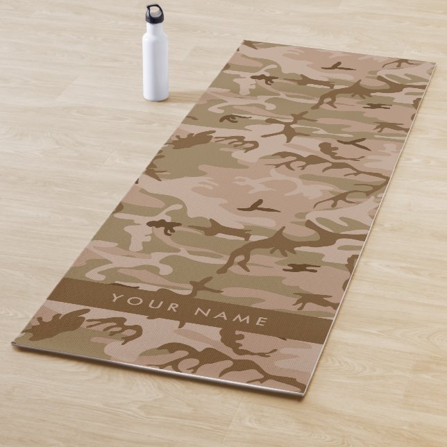 Desert Camouflage Pattern, Your name, Personalize Yoga Mat (In Situ)