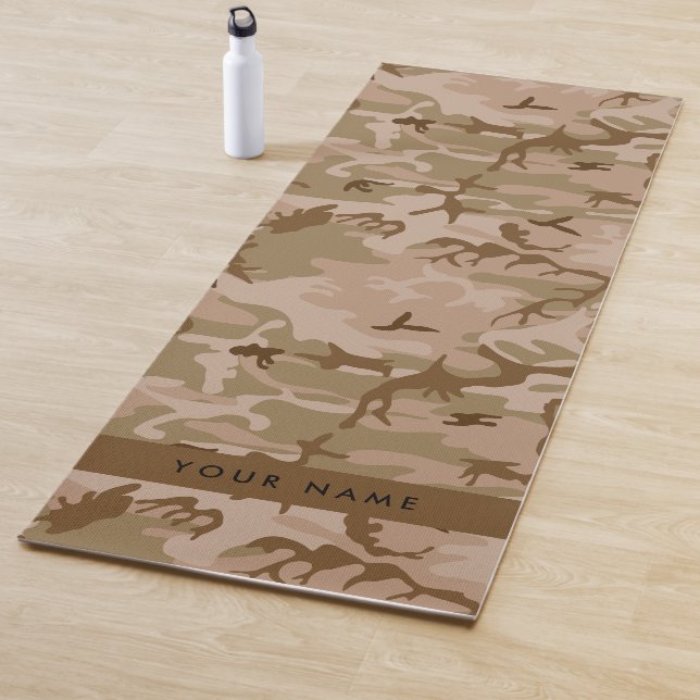 Desert Camouflage Pattern, Your name, Personalize Yoga Mat (In Situ)