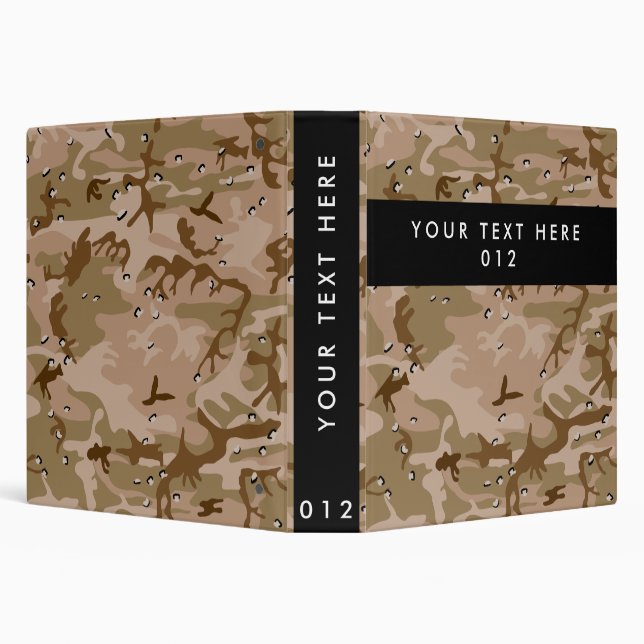 Desert Camouflage Pebbles, Military, Army 3 Ring Binder (Background)