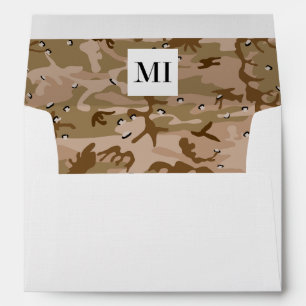 Desert Camouflage Pebbles, Military, Army Envelope