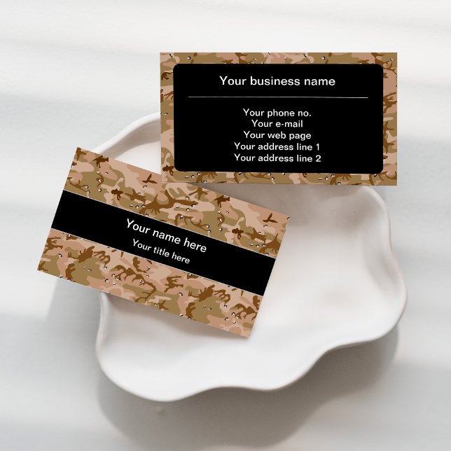 Desert Camouflage Pebbles, Military Pattern, Army Business Card (Creator Uploaded)