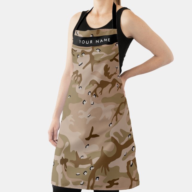 Desert Camouflage Pebbles, Your name, Personalize Apron (Insitu)