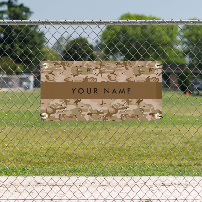Desert Camouflage Pebbles, Your name, Personalize Banner (Insitu)