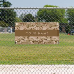 Desert Camouflage Pebbles, Your name, Personalize Banner