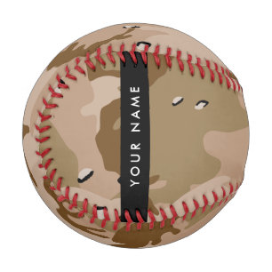 Desert Camouflage Pebbles, Your name, Personalize Baseball