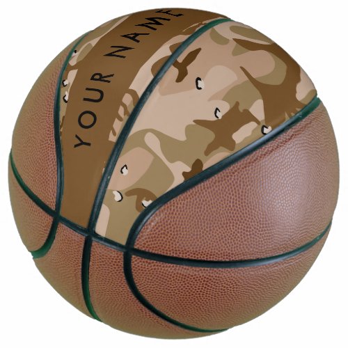 Desert Camouflage Pebbles Your name Personalize Basketball