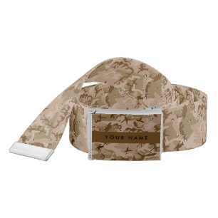 Desert Camouflage Pebbles, Your name, Personalize Belt
