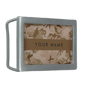 Desert Camouflage Pebbles, Your name, Personalize Belt Buckle