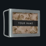 Desert Camouflage Pebbles, Your name, Personalize Belt Buckle<br><div class="desc">Elegant,  stylish and sophisticated desert camouflage pattern in brown and green color. This pattern is also known as chocolate-chip camouflage and cookie dough camouflage. Modern and trendy gift,  perfect for the military lover in your life. Personalize by adding your name,  nickname,  monogram or initials.</div>