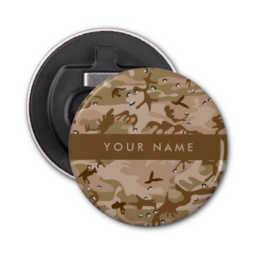 Desert Camouflage Pebbles Your name Personalize Bottle Opener