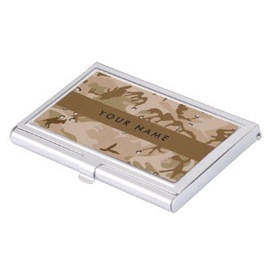 Desert Camouflage Pebbles, Your name, Personalize Business Card Case