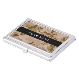 Desert Camouflage Pebbles, Your name, Personalize Business Card Case