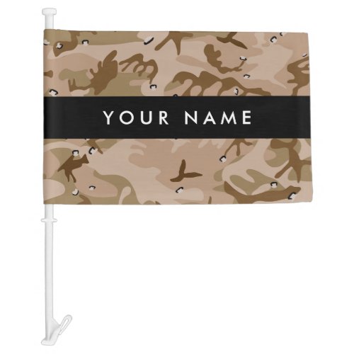 Desert Camouflage Pebbles Your name Personalize Car Flag