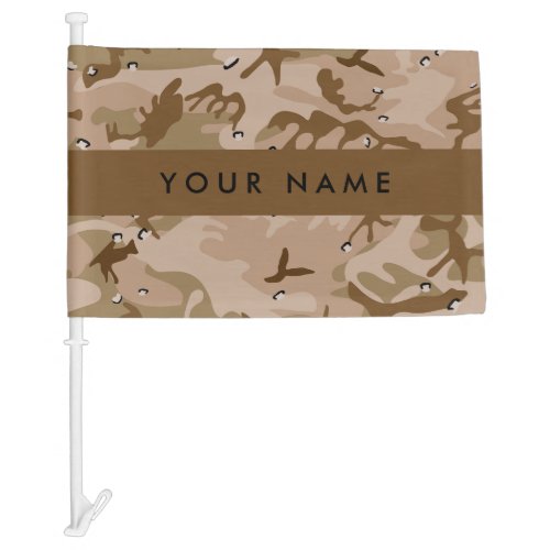 Desert Camouflage Pebbles Your name Personalize Car Flag