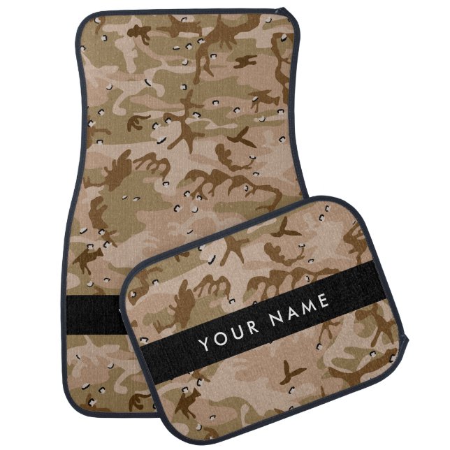 Desert Camouflage Pebbles, Your name, Personalize Car Floor Mat (Set)