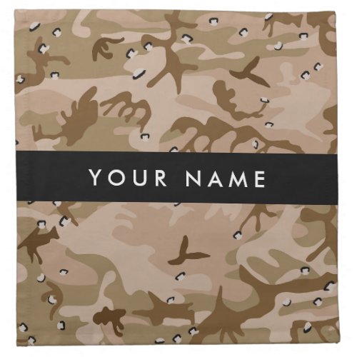 Desert Camouflage Pebbles Your name Personalize Cloth Napkin