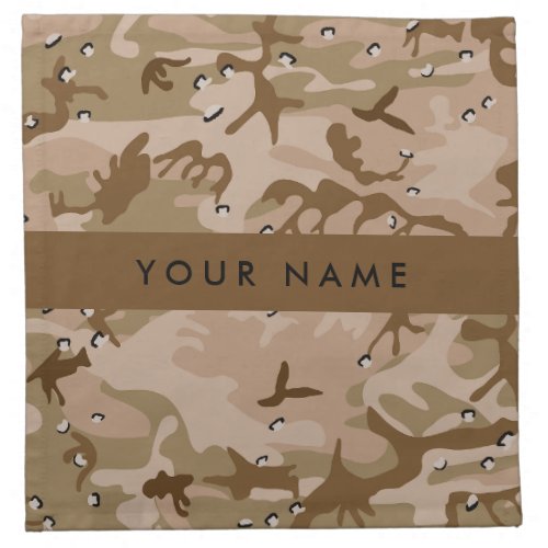 Desert Camouflage Pebbles Your name Personalize Cloth Napkin